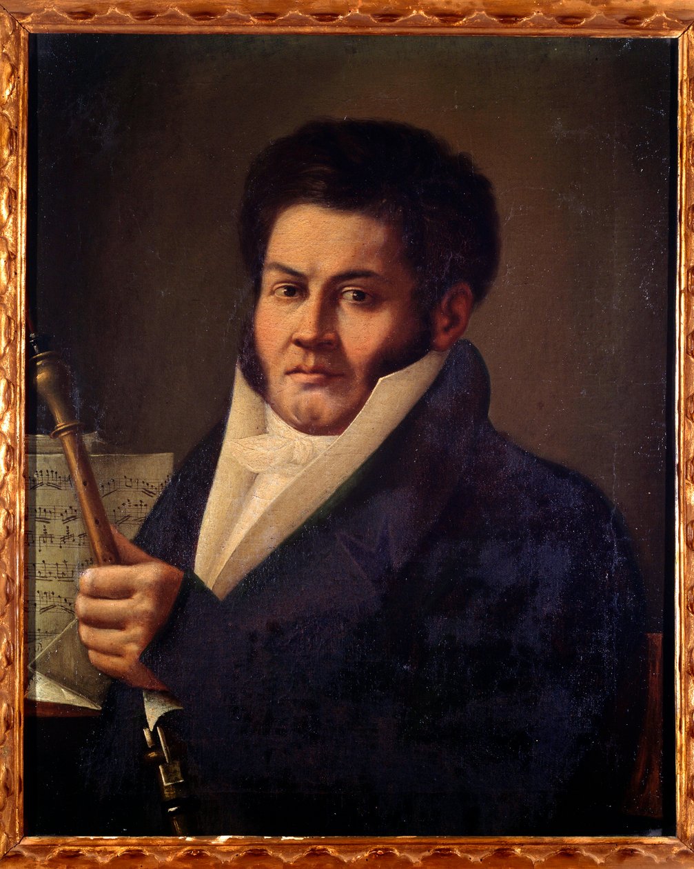 Portrett av Baldassare Centroni, italiensk oboist (maleri av Unknown artist