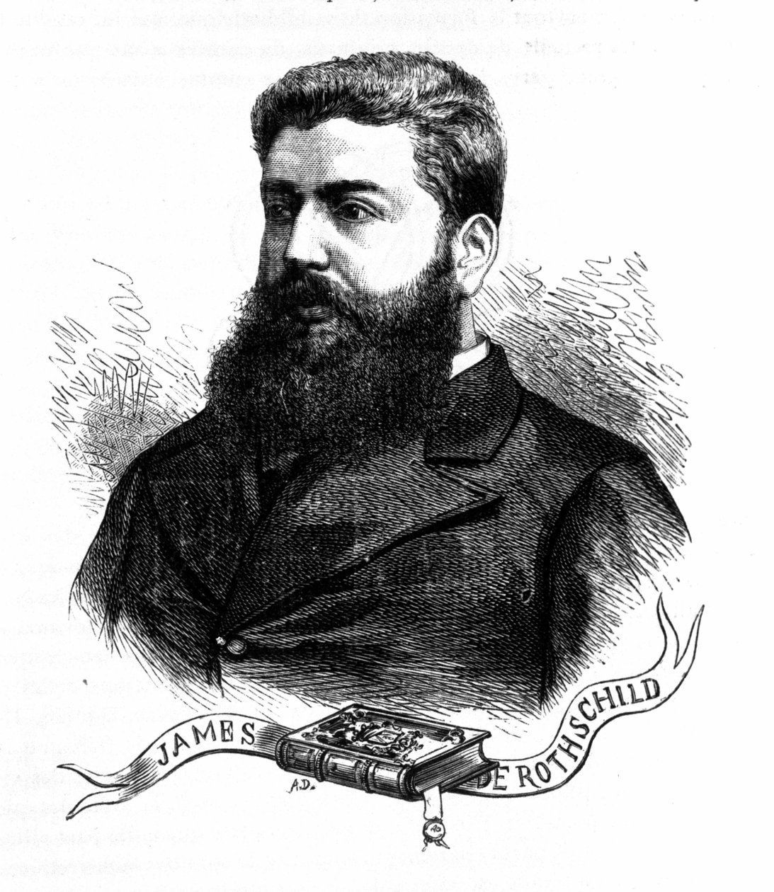 Portrett av baron Edmond James de Rothschild. (1845 - 1934). av Unknown artist