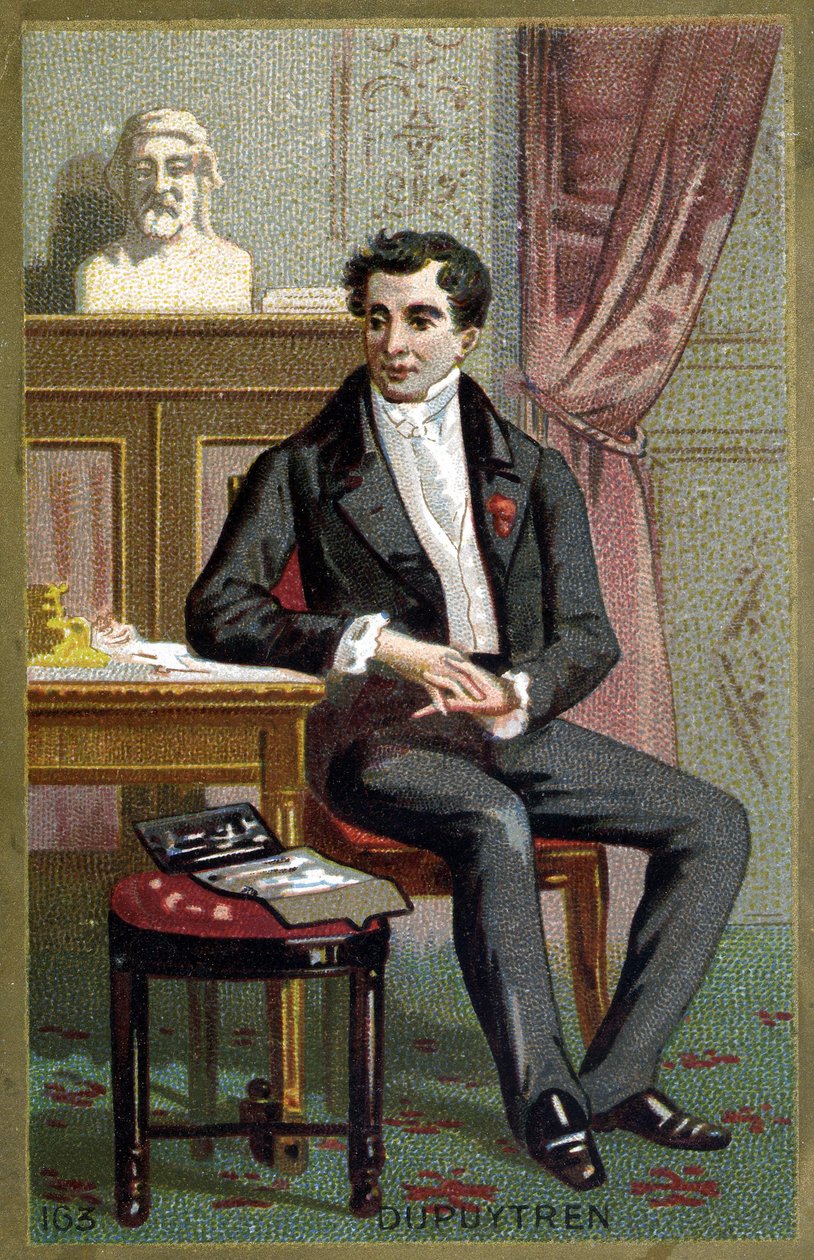 Portrait of Baron Guillaume Dupuytren (1777 - 1835), French surgeon. Chromolithography of the late 19th century. av Unknown artist