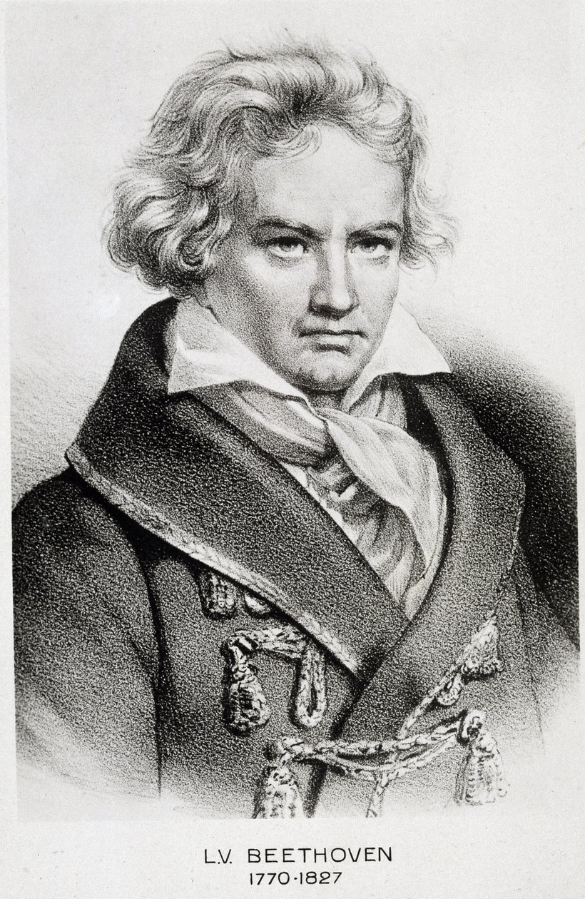 Portrett av Beethoven (1770 - 1827). av Unknown artist