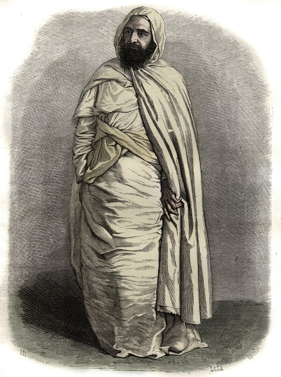 Portrett av Ben Mahi Ed Din Abd El Kader (1808 - 1883) Abd El Kader, Amir av Mascara, militær og religiøs leder, - Portrett av Ben Mahi Ed Din Abd El Kader (1808 - 1883) 1883) Emir av Algerie - av Unknown artist