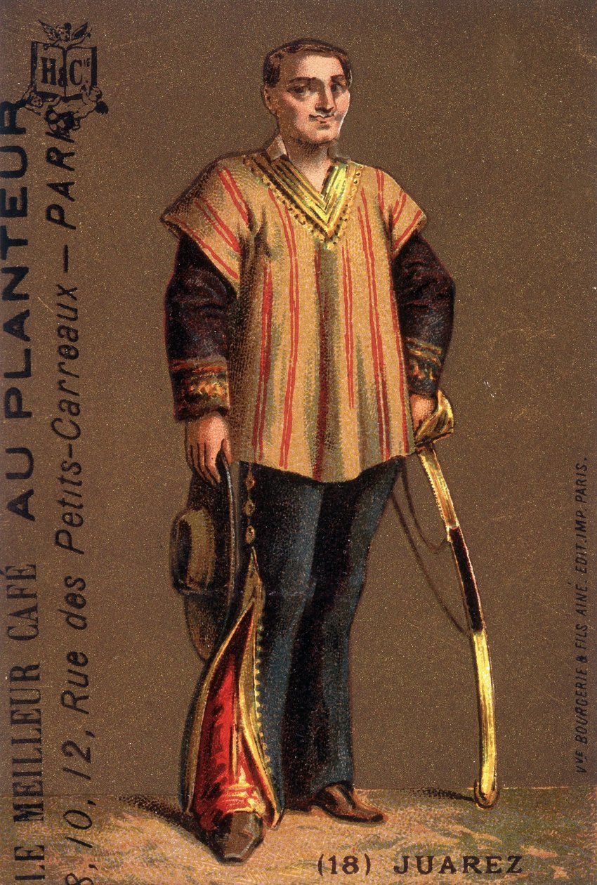 Portrett av Benito Juarez (1806-1872), meksikansk politiker. av Unknown artist
