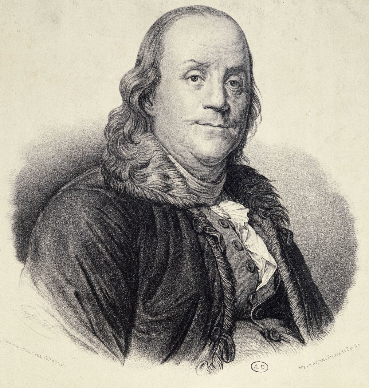 Portrett av Benjamin Franklin av Unknown artist