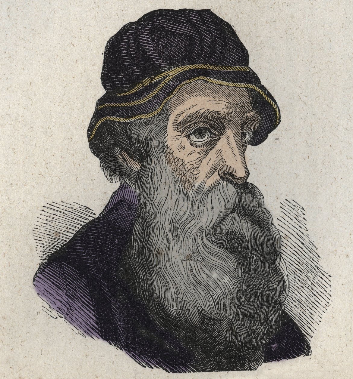 Portrett av Benvenuto Cellini, den italienske renessansens billedhugger, gullsmed, billedhugger og forfatter 1500-1571 av Unknown artist