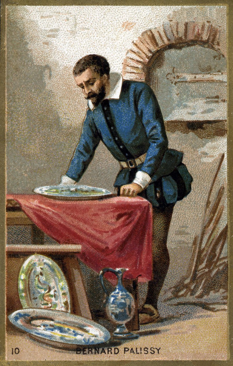 Portrait of Bernard Palissy (1510 - 1589). Chromolithography of the late 19th century. av Unknown artist