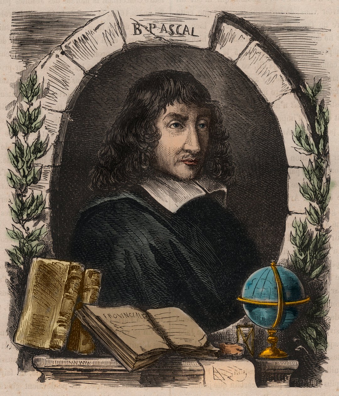 Portrait of Blaise Pascal (1623-1662), French physicist, mathematician and writer engraving from 1879 - Portrait of Blaise Pascal (1623-1662), French mathematician and writer av Unknown artist