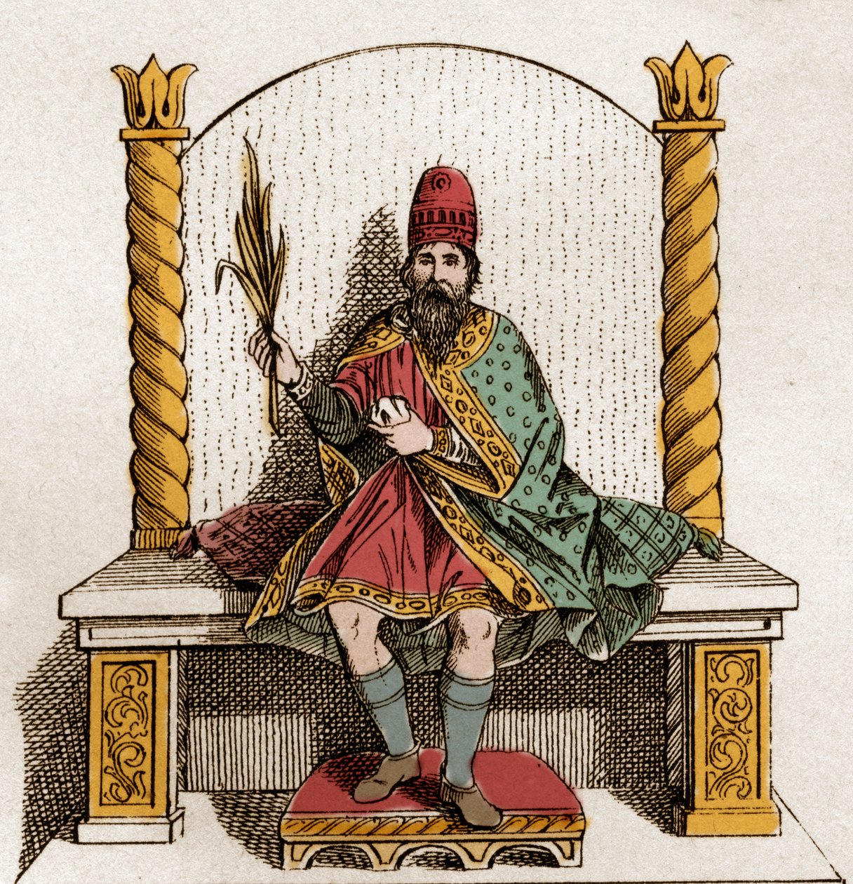 Portrett av Bonifatius III av Toscana (985-1052) Markis av Canossa og Toscana - Bonifatius III, markgreve av Toscana eller Bonifatius av Canossa - Bonifacio III di Canossa (o Bonifacio IV di Toscana) Gravering av 1861 av Unknown artist