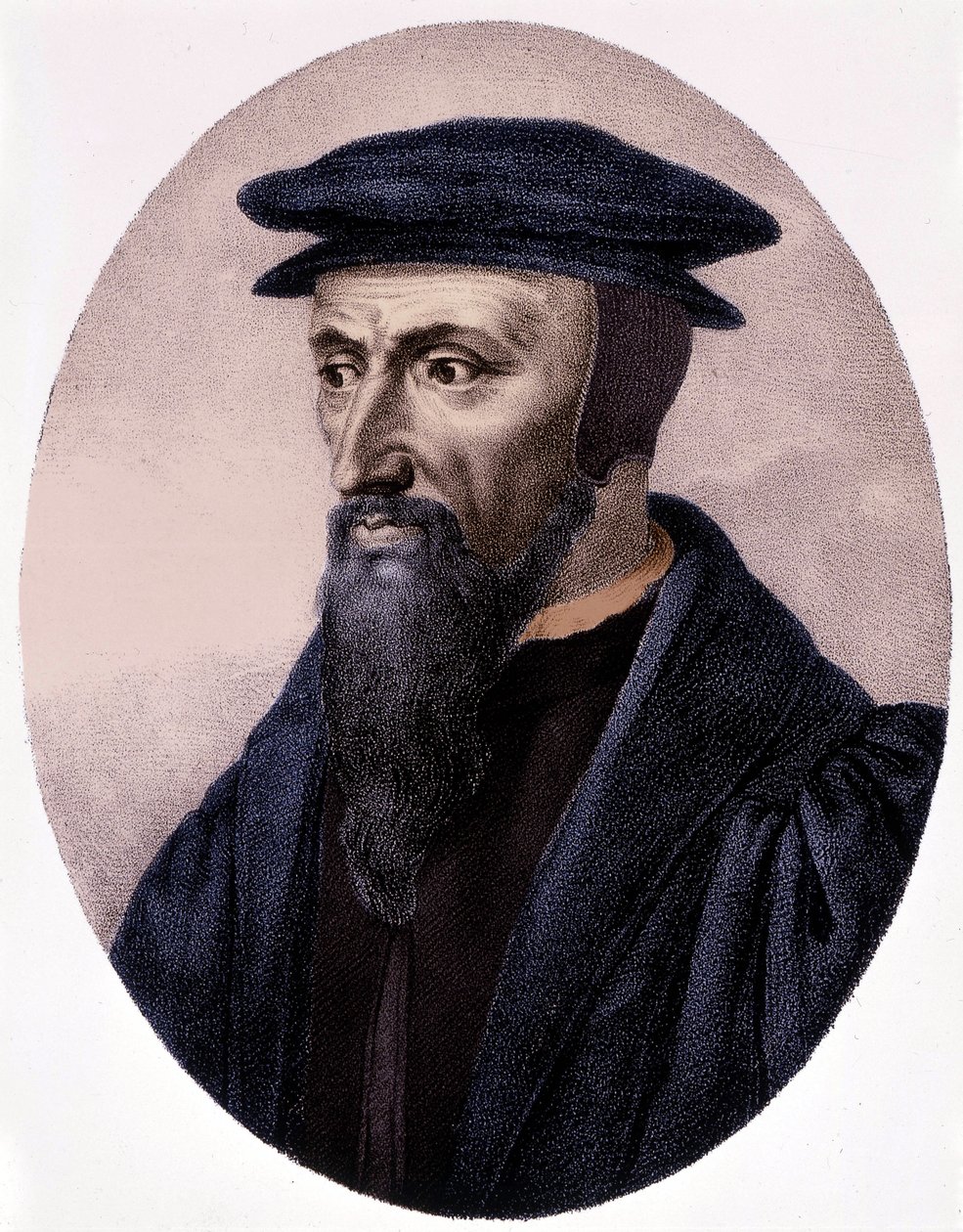Portrett av Calvin (1509 - 1564). av Unknown artist