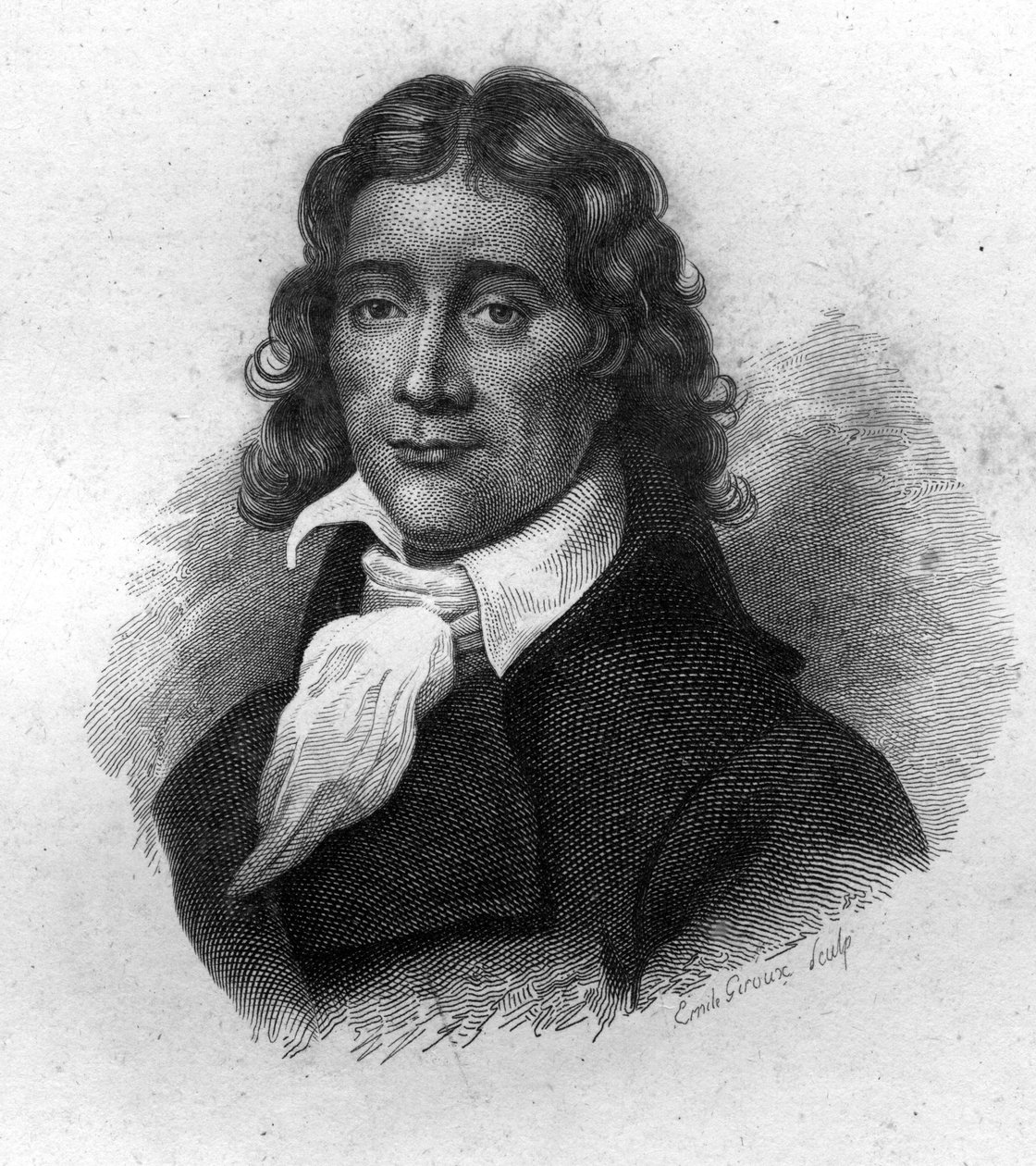 Portrett av Camille Desmoulins (1760-1794), fransk publicist og politiker, gravering fra 1800-tallet av Unknown artist