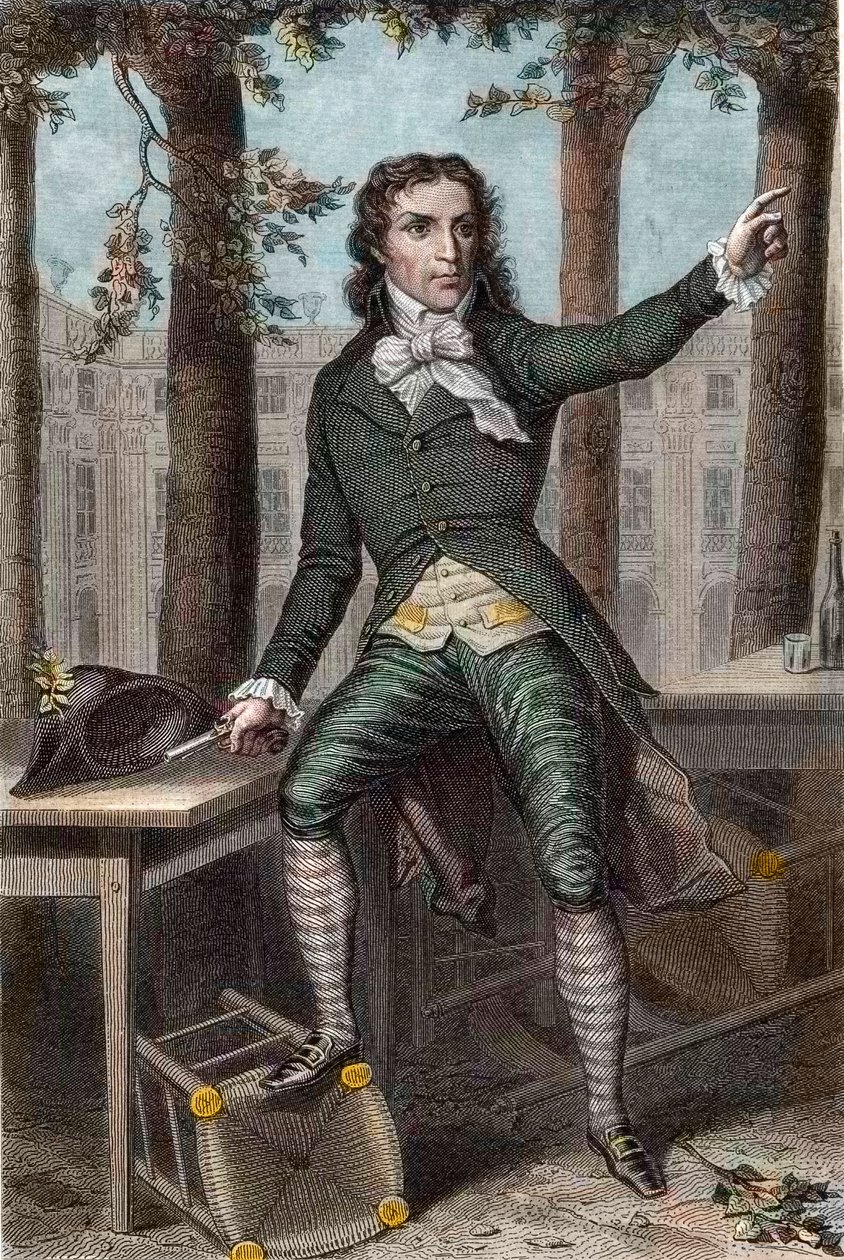 Portrett av Camille Desmoulins (1760-1794), politiker under den franske revolusjonen av Unknown artist