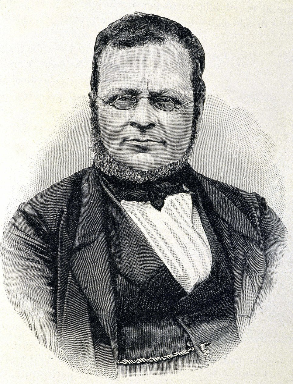Portrett av Camillo Benso, greve av Cavour (1810-1861), italiensk statsmann, etter et bilde fra 1860 av Unknown artist