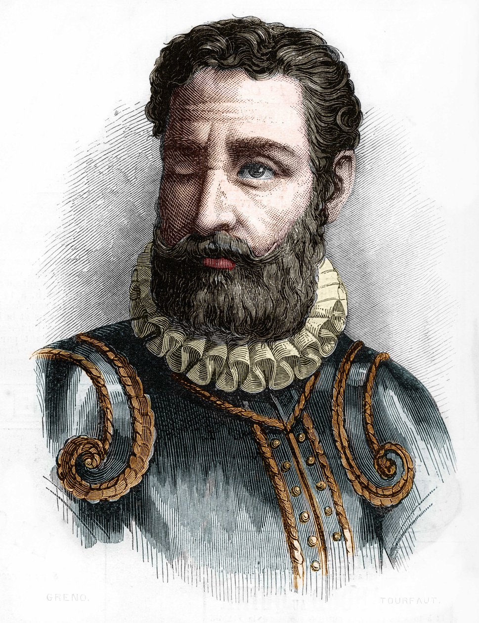 Portrait of Camoens Luis Vaz de Camoens, Portuguese poet (1525-1580). av Unknown artist