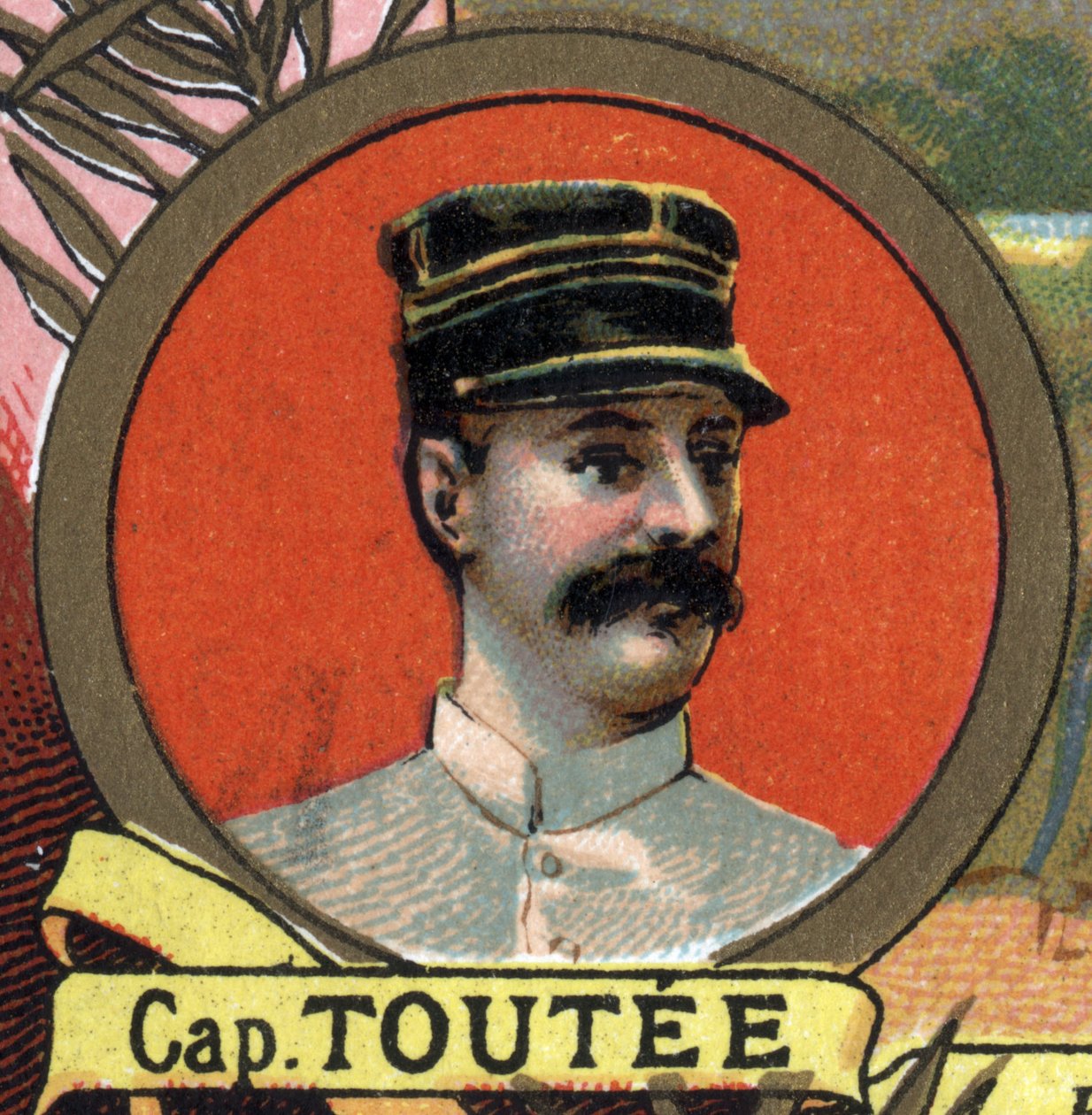 Portrett av Captain Toutee fransk oppdagelsesreisende. av Unknown artist