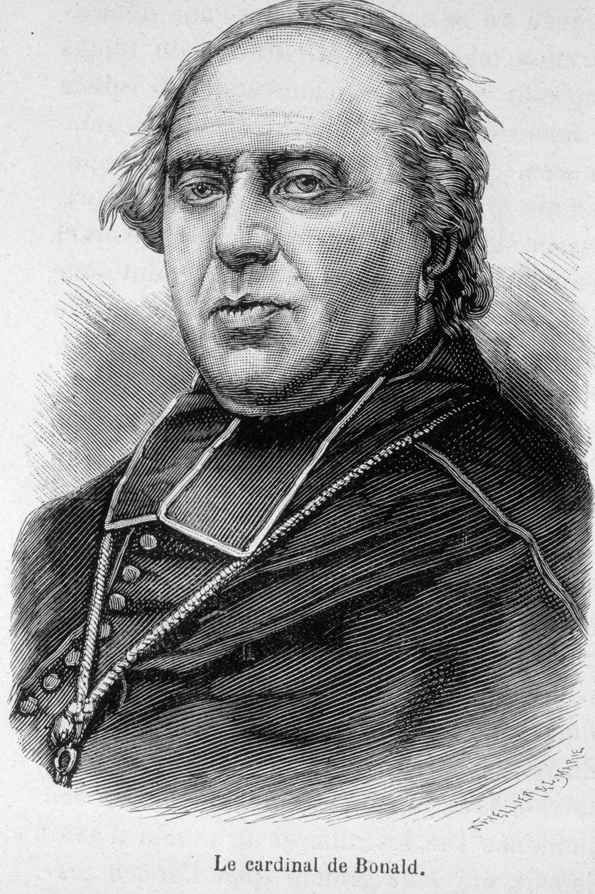 Portrett av kardinal Bonald av Unknown artist
