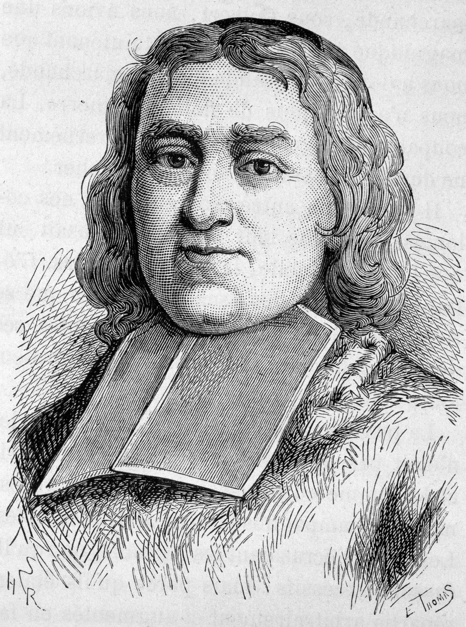 Portrait of Cardinal Fleury (1653 - 1743) (André Hercule de Fleury). Engraving of the end of the 19th century in “Histoire de France”” by H. Martin. av Unknown artist