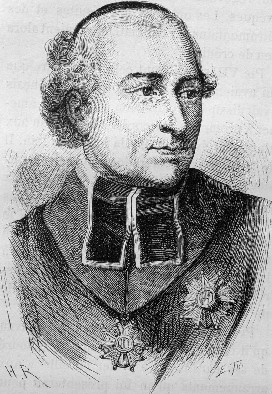 Portrett av kardinal Joseph Fesch (1763 - 1839). Gravering av slutten av 1800-tallet i "Histoire de France"" av H. Martin. av Unknown artist