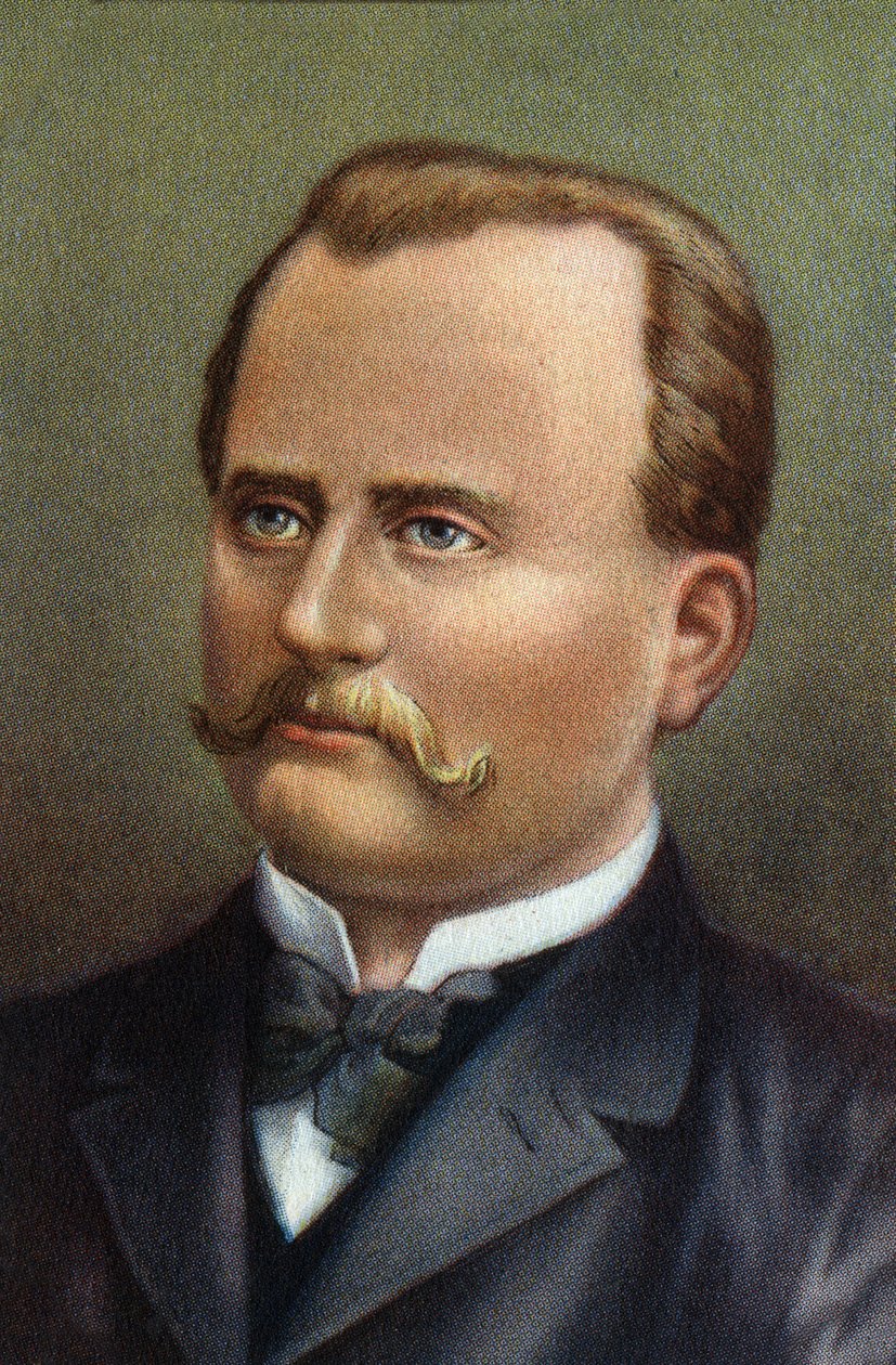 Portrett av Carl Gustaf Patrik de Laval, svensk ingeniør og oppfinner (kromo) av Unknown Artist