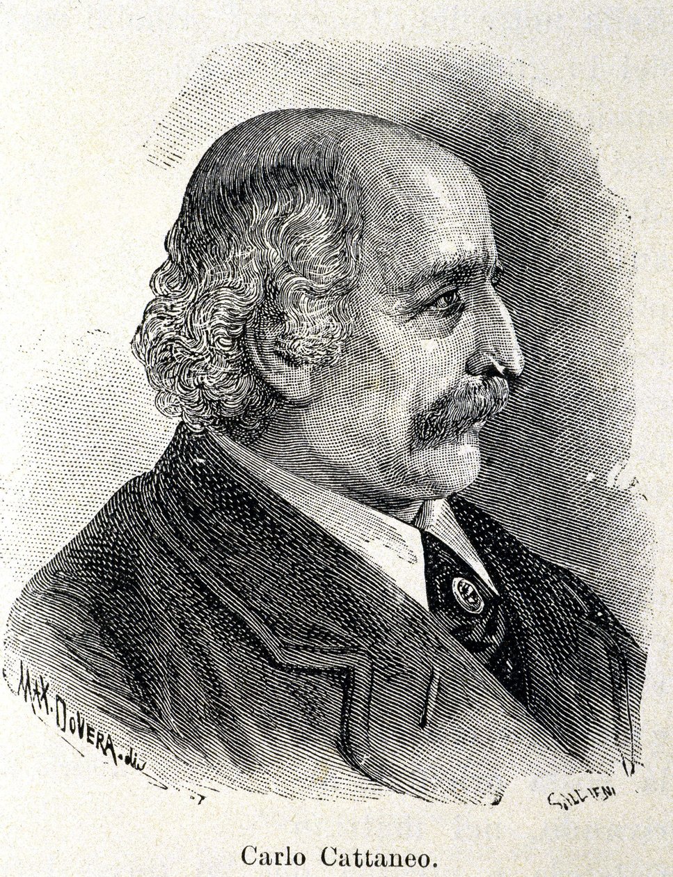 Portrett av Carlo Cattaneo (1801-1869) av Unknown artist