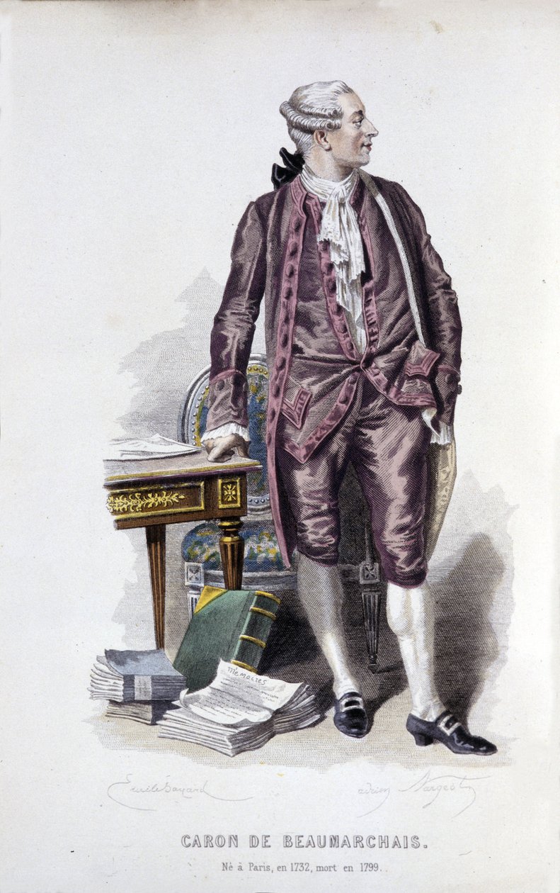 Portrett av Charon de Beaumarchais (1732 - 1799). av Unknown artist