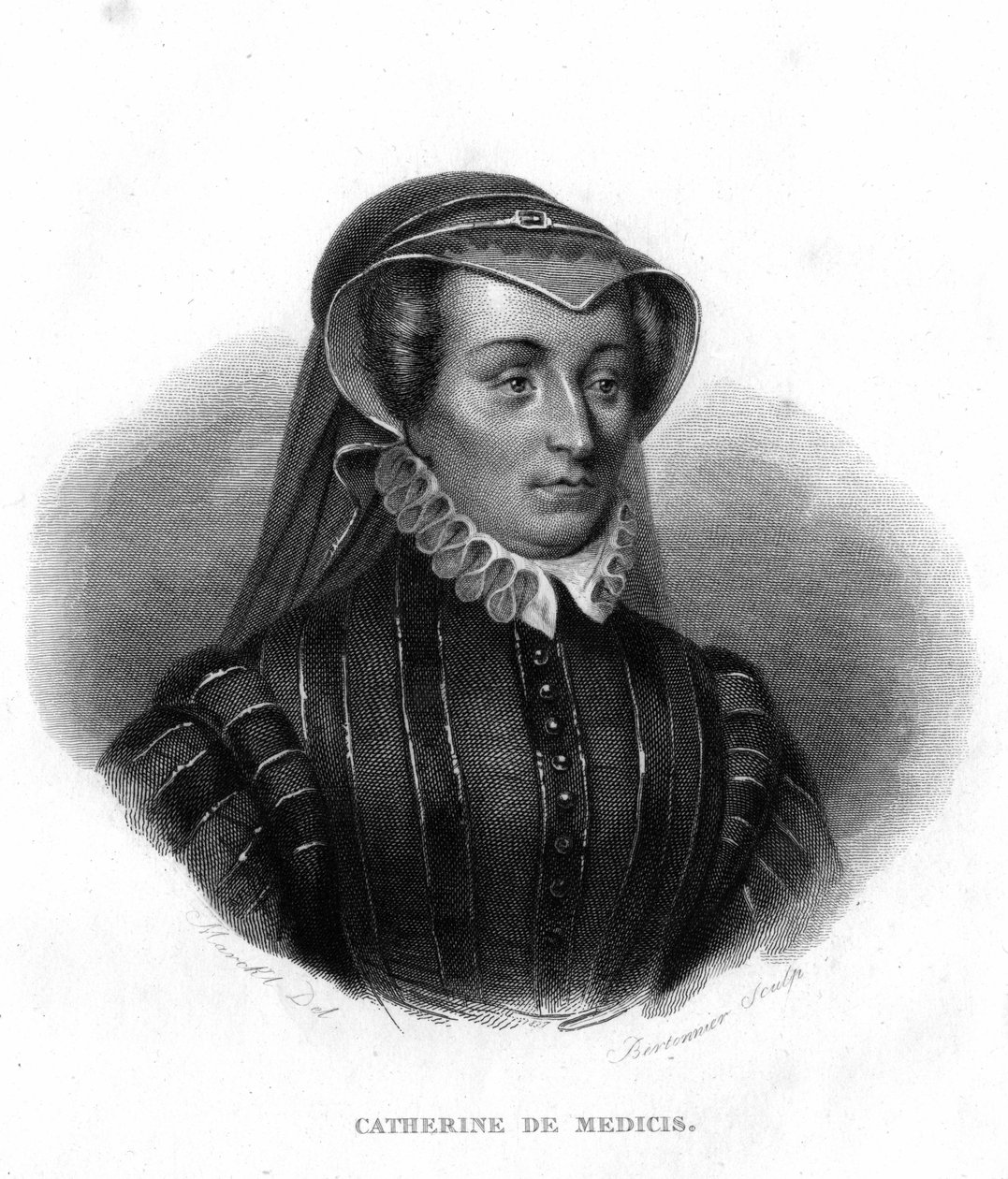 Portrett av Catherine de Medici (1519 - 1589). av Unknown artist