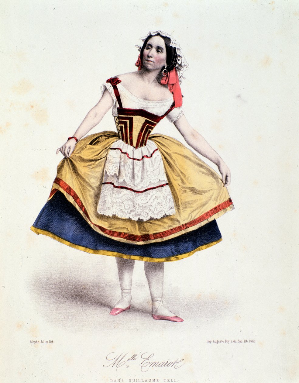 Portrett av Celestine Emarot i Guillaume Tell, ballett av Gioacchino Rossini, ca. 1858 av Unknown artist