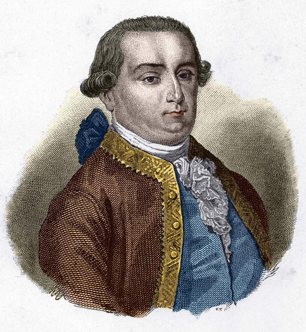 Portrett av Cesare Bonesana, Marquis de Beccaria (1738 - 1794), italiensk jurist. av Unknown artist