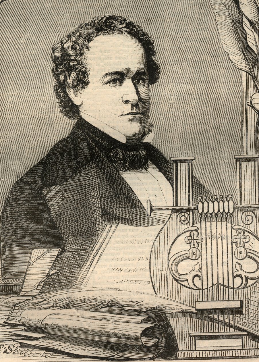 Portrett av Charles Anthon (1797-1867), amerikansk professor. Gravering i "" The illustrated London News "" av 23. januar 1858. av Unknown artist