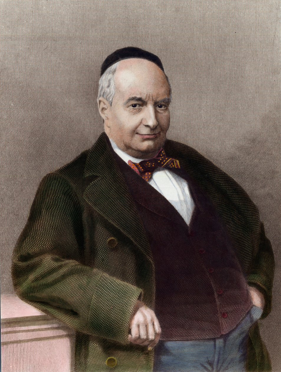 Portrett av Charles Auguste Sainte Beuve (1804-1869), fransk forfatter. Gravering av 1800-tallet. Privat samling. av Unknown artist