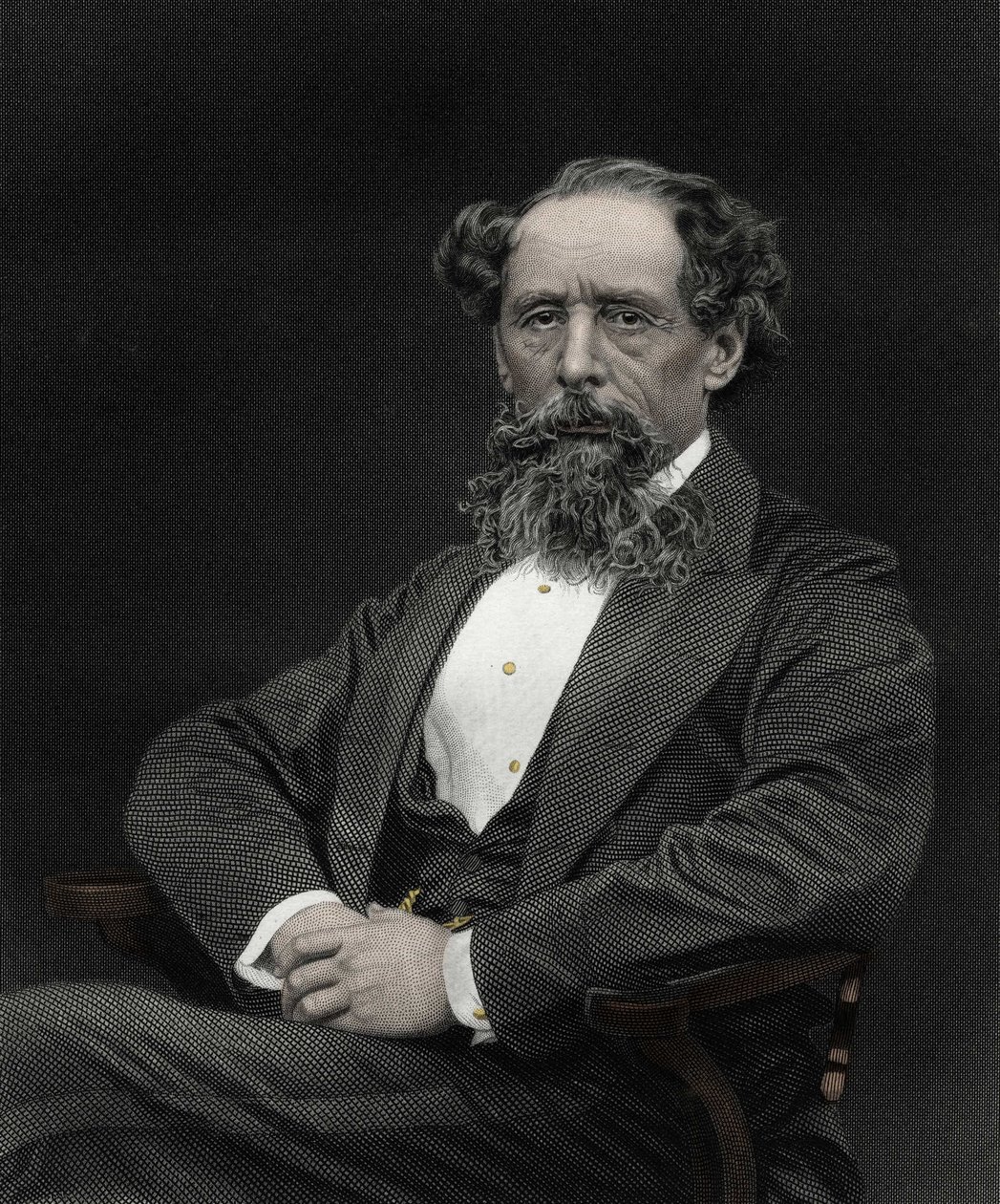 Portrett av Charles Dickens (1812-1870), engelsk forfatter. av Unknown artist