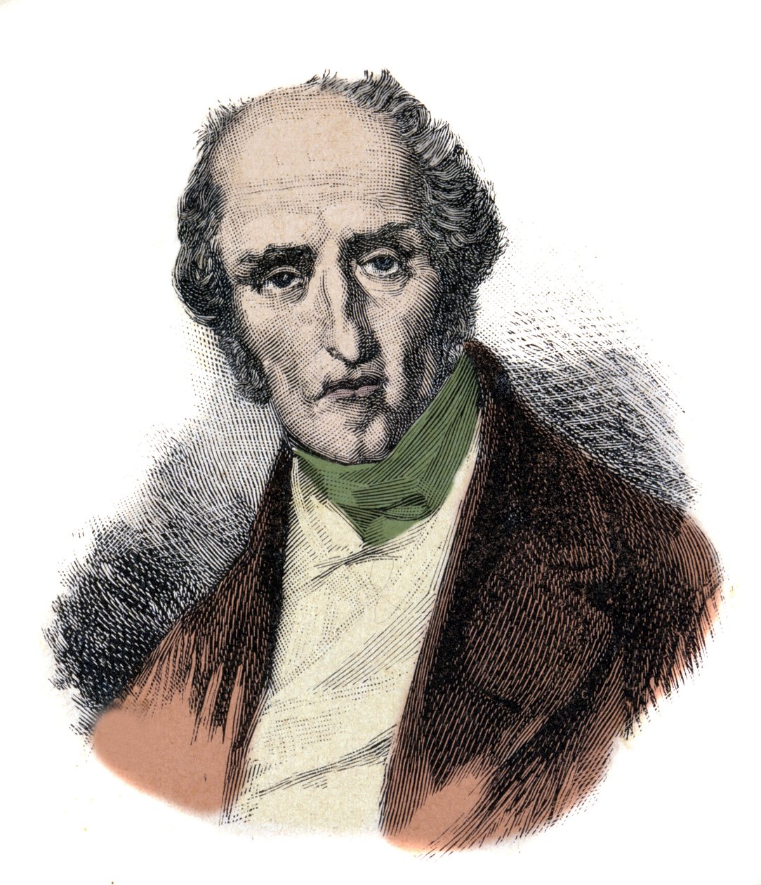 Portrett av Charles Fourier (1772 - 1837), fransk sosialistisk teoretiker. Gravering av 1800-tallet. av Unknown artist