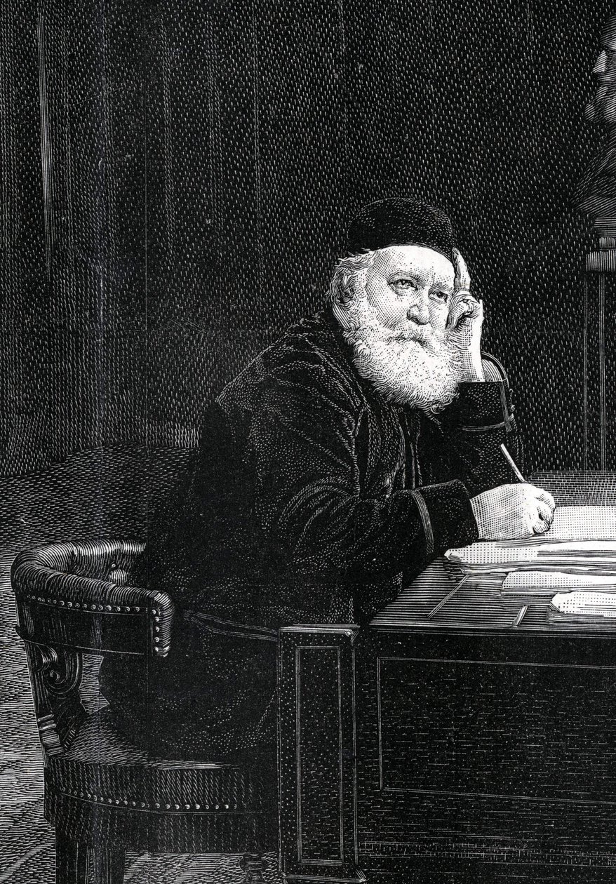 Portrett av Charles Gounod (1818-1893), fransk komponist. av Unknown artist