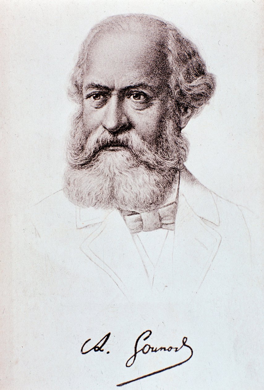 Portrett av Charles Gounod (1818-1893) engelsk komponist Drawing. 1800-tallet. Milano, biblioteca del conservatorio av Unknown artist