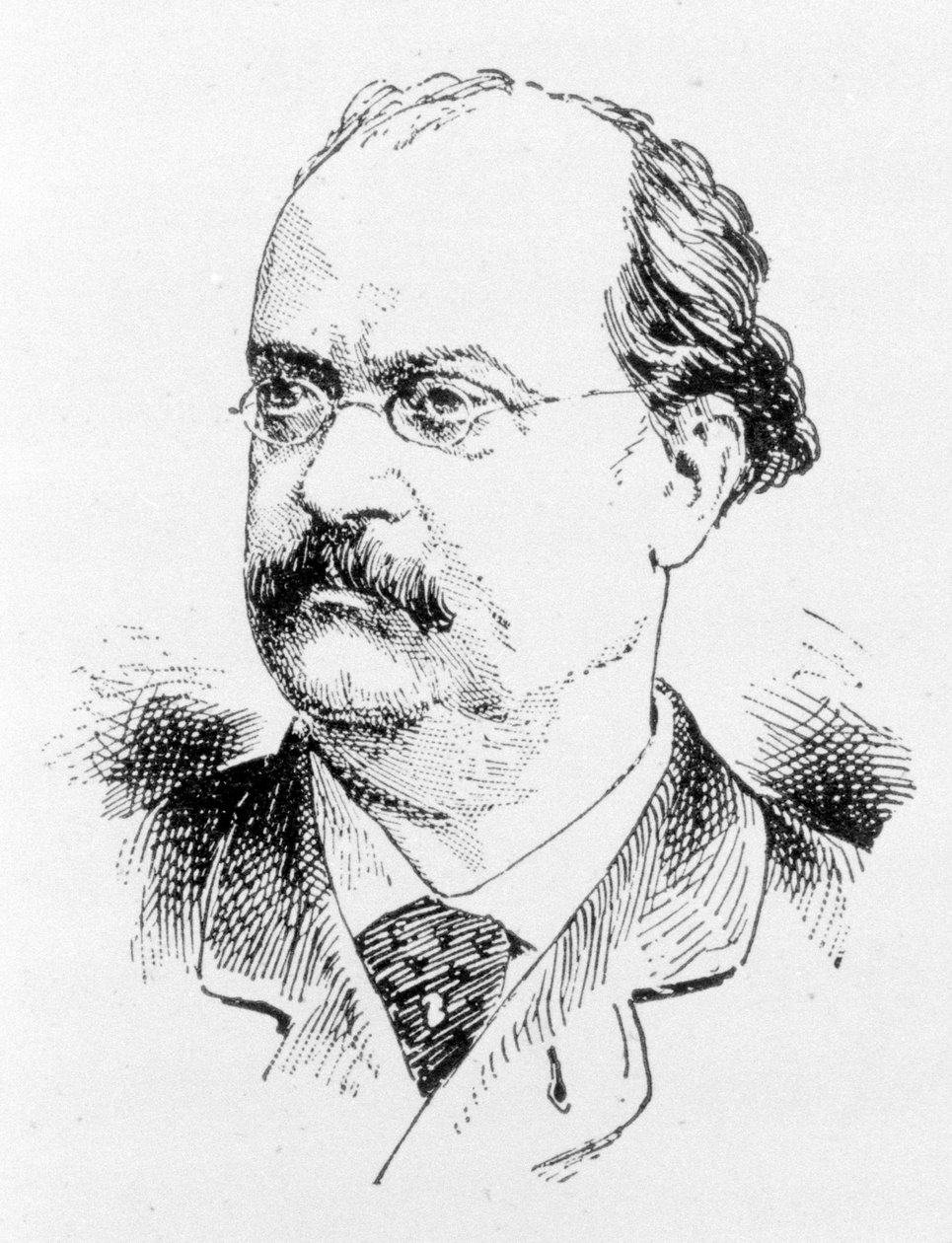 Portrett av Charles Lecocq (1832 - 1918), fransk komponist. av Unknown artist