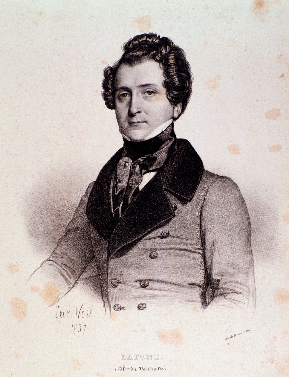 Portrett av Charles Philippe Lafont (gravering) av Unknown artist