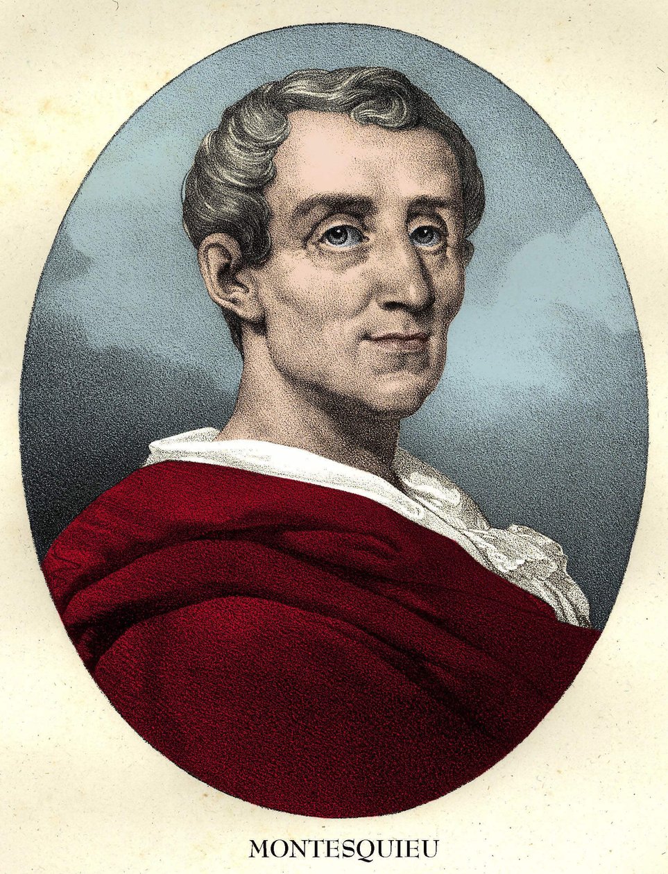 Portrett av Charles de Secondat, Baron De La Brède og Montesquieu (1689 - 1755) av Unknown artist