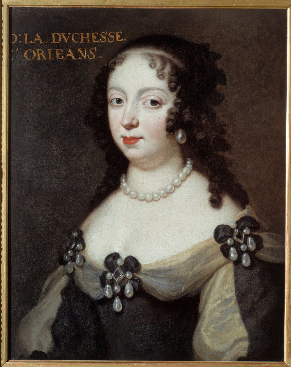 Portrett av Charlotte Elisabeth de Baviere (1652-1722) hertuginne av Orleans kalt Madame Palatine. Anonymt maleri fra 1600-tallet. Olje på lerret. Meaux, Musee Bossuet - Portrett av Charlotte Elisabeth av Bayern (1652-1722), prinsesse Palatine og Du av Unknown artist