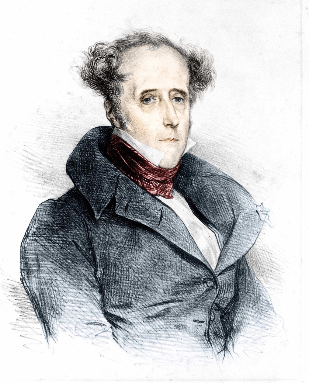 Portrett av Chateaubriand av Devéria - i avisen "" L