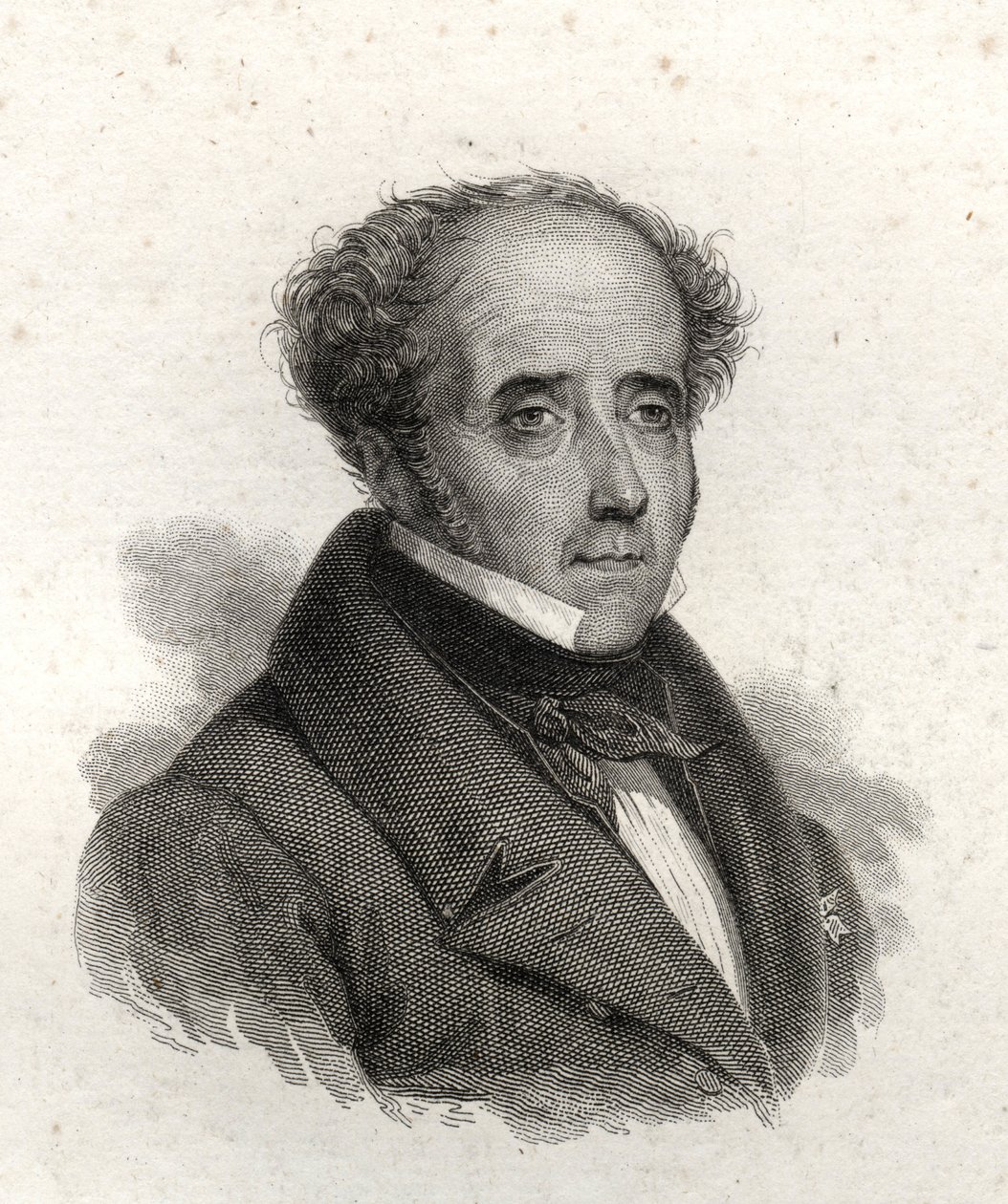 Portrett av Chateaubriand, gravering fra 1800-tallet av Unknown artist