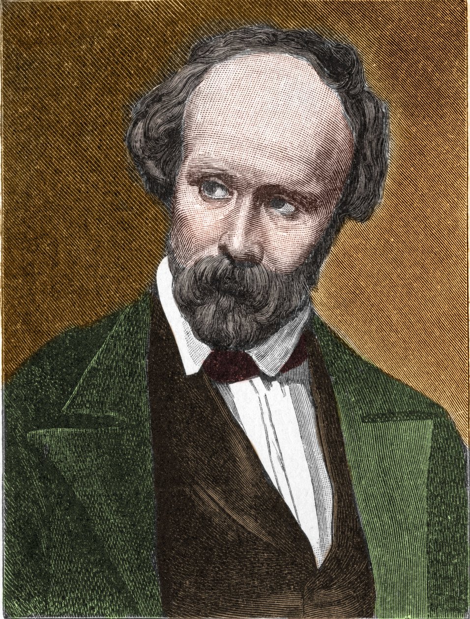 Portrett av Christian Friedrich Hebbel (1813-1863) tysk poet og dramatiker av Unknown artist