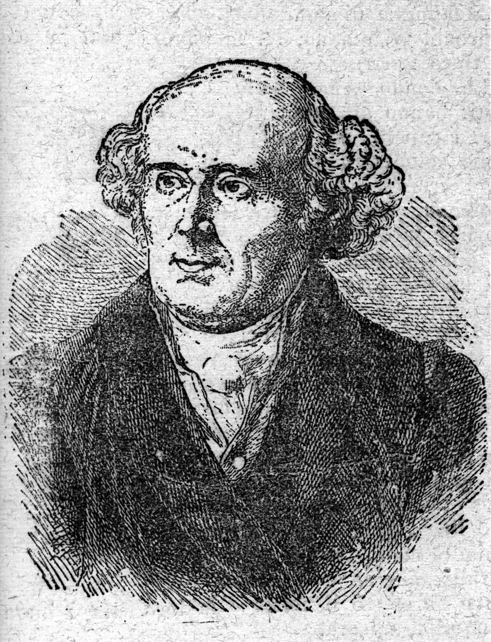 Portrett av Christian Hahnemann (1755 - 1843), grunnlegger av homeopati. Gravering av 1800-tallet. av Unknown artist