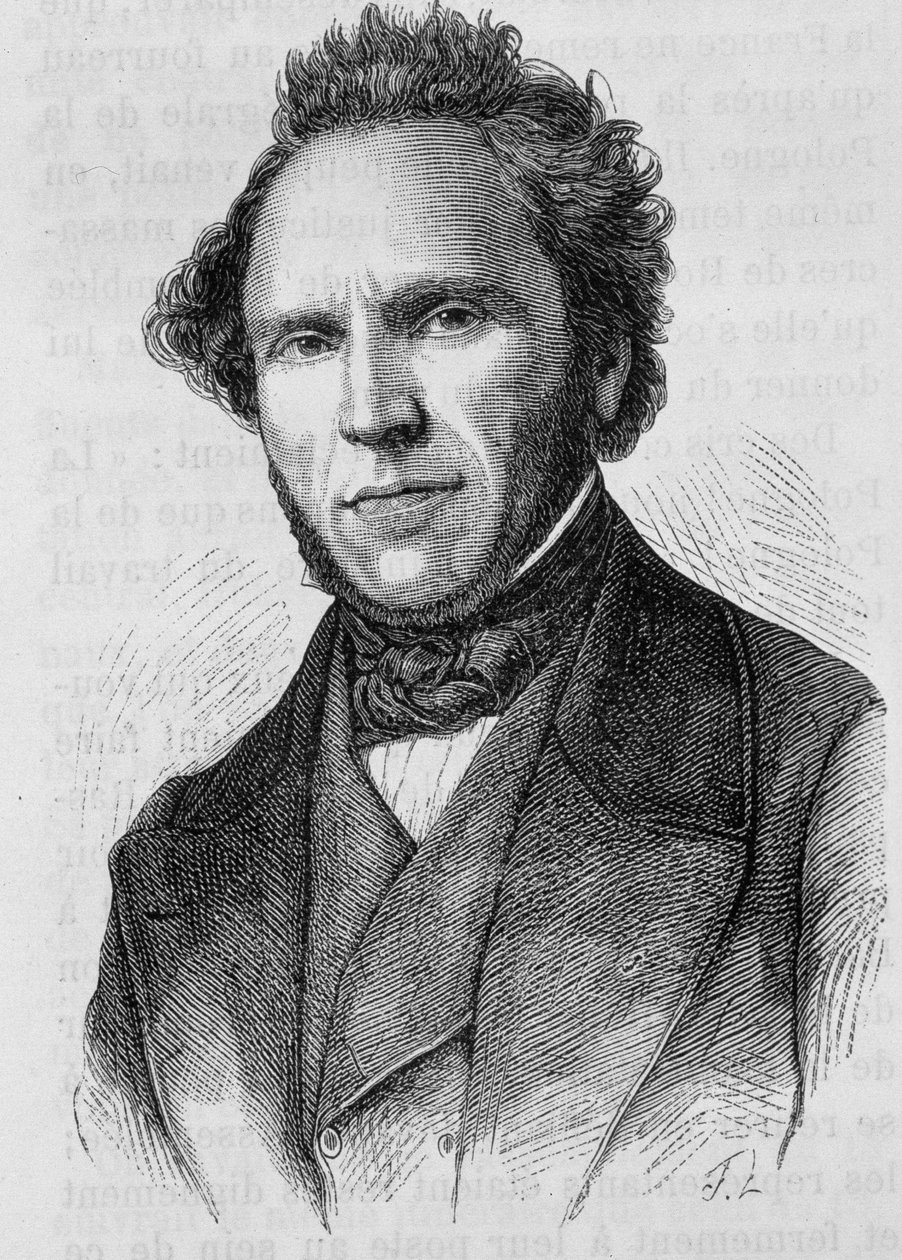 Portrett av Claude Anthime Corbon (1808 - 1891). Gravering av slutten av 1800-tallet i "Histoire de France"" av H. Martin. av Unknown artist