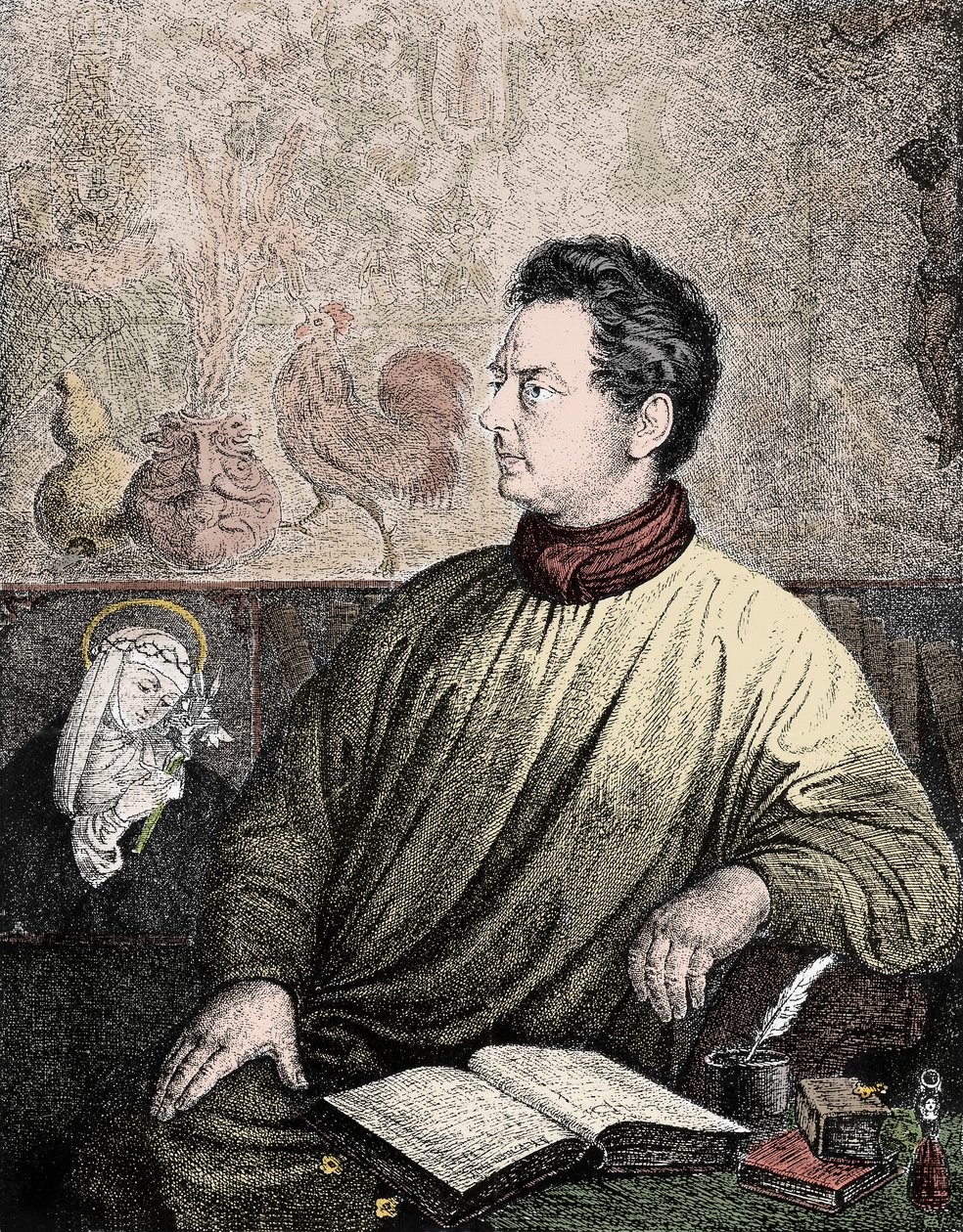 Portrett av Clemens Brentano (1778-1842), tysk forfatter og poet - Portrett av Clemens Maria Brentano av Unknown artist