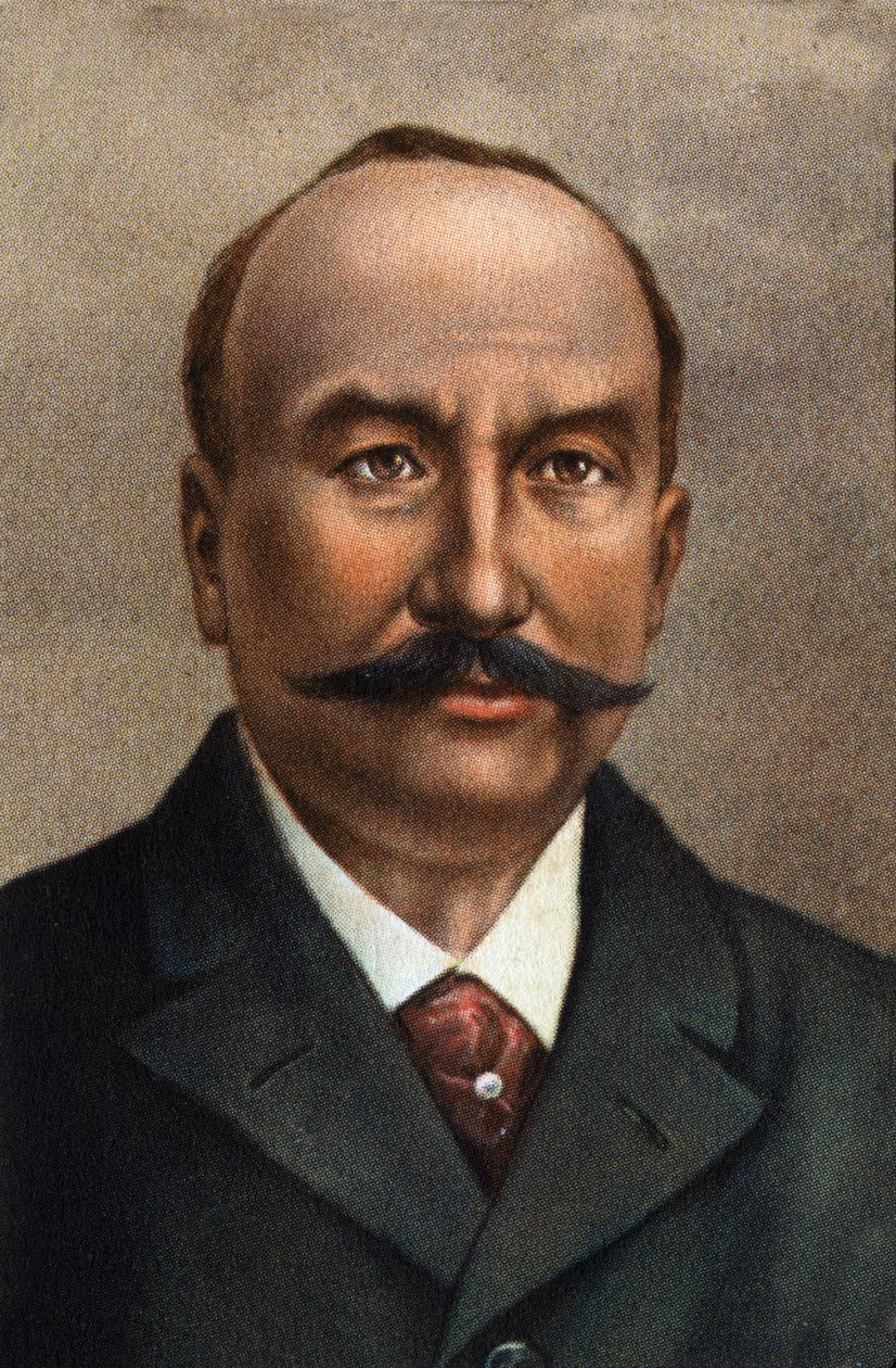 Portrett av Clement Ader, fransk ingeniør og pioner innen luftfart. av Unknown Artist