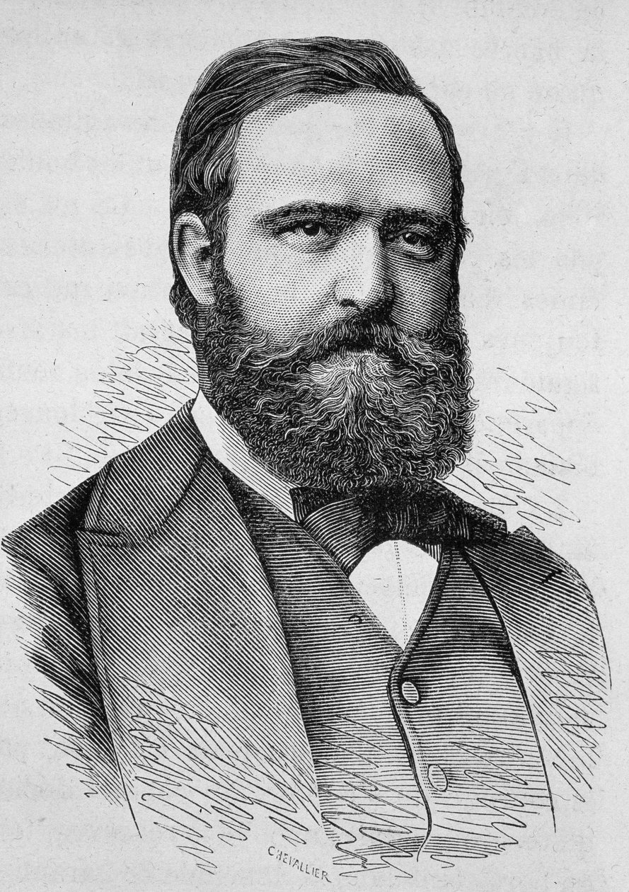 Portrett av Clément Duvernois. Gravering av slutten av 1800-tallet i "Histoire de France"" av H. Martin. av Unknown artist