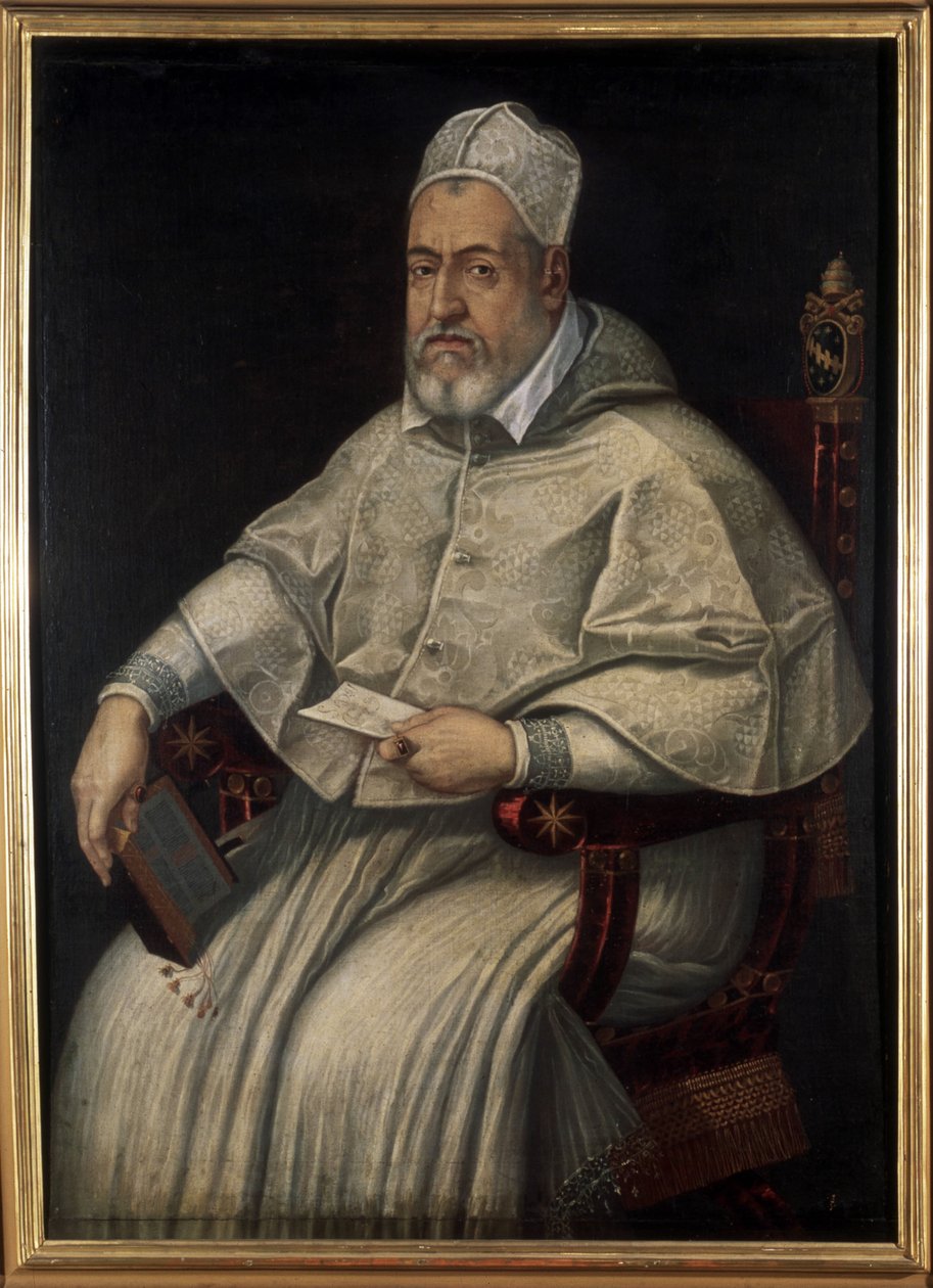 Portrett av Clément VIII (1536 - 1605). Maleri fra 1500- eller 1600-tallet. Museo di Roma. Roma av Unknown artist