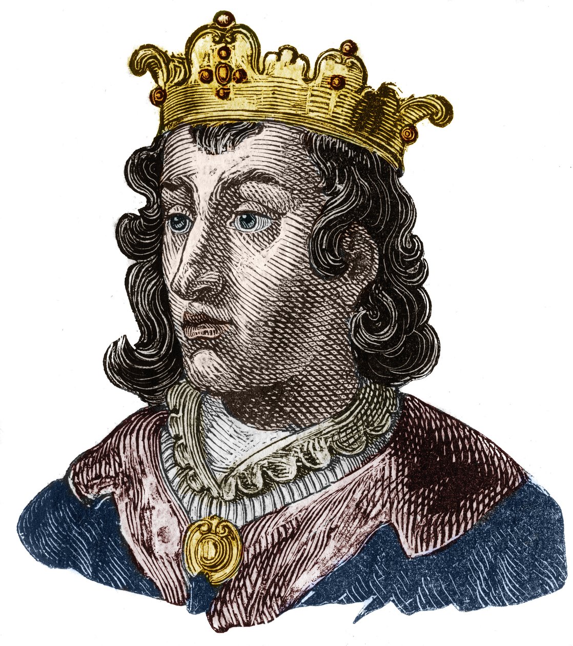 Portrait of Clothaire III (652 - 673), King of Neustria and Burgundy av Unknown artist