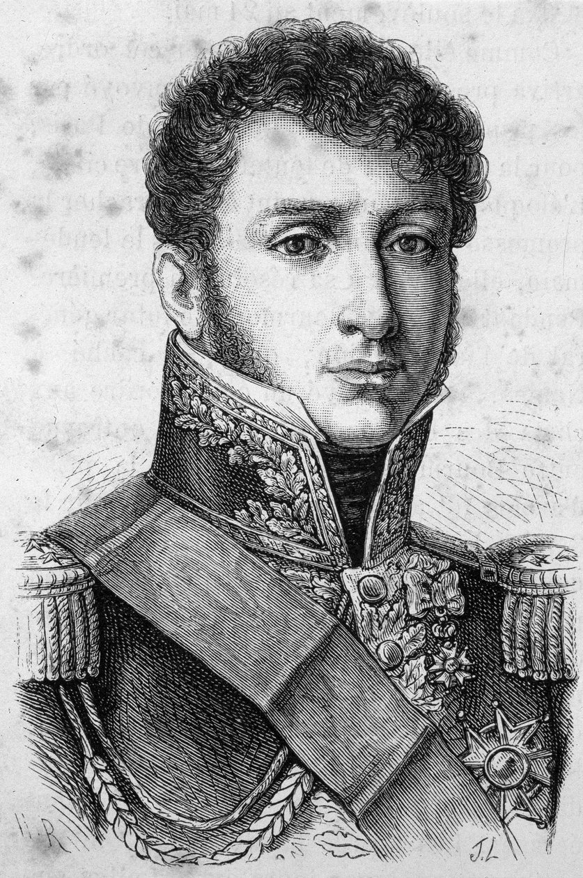 Portrett av grev Charles Tristan av Montholon, fransk general (1783-1853). av Unknown artist