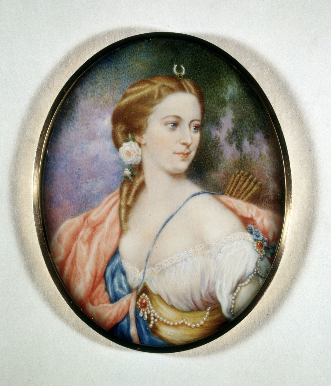 Portrett av grevinne Anna Walewska, født Anna Maria Ricci, kone til grev Walewski (1810 - 1868). Museum for Risorgimento. Milan av Unknown artist