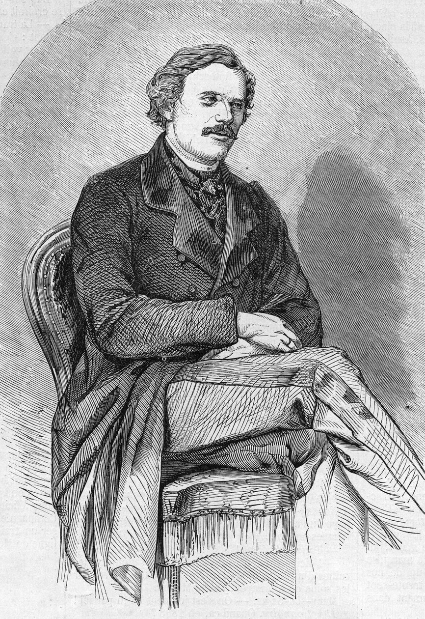 Portrett av Daniel Dunglas Home (1833-1886) medium tartan. av Unknown artist