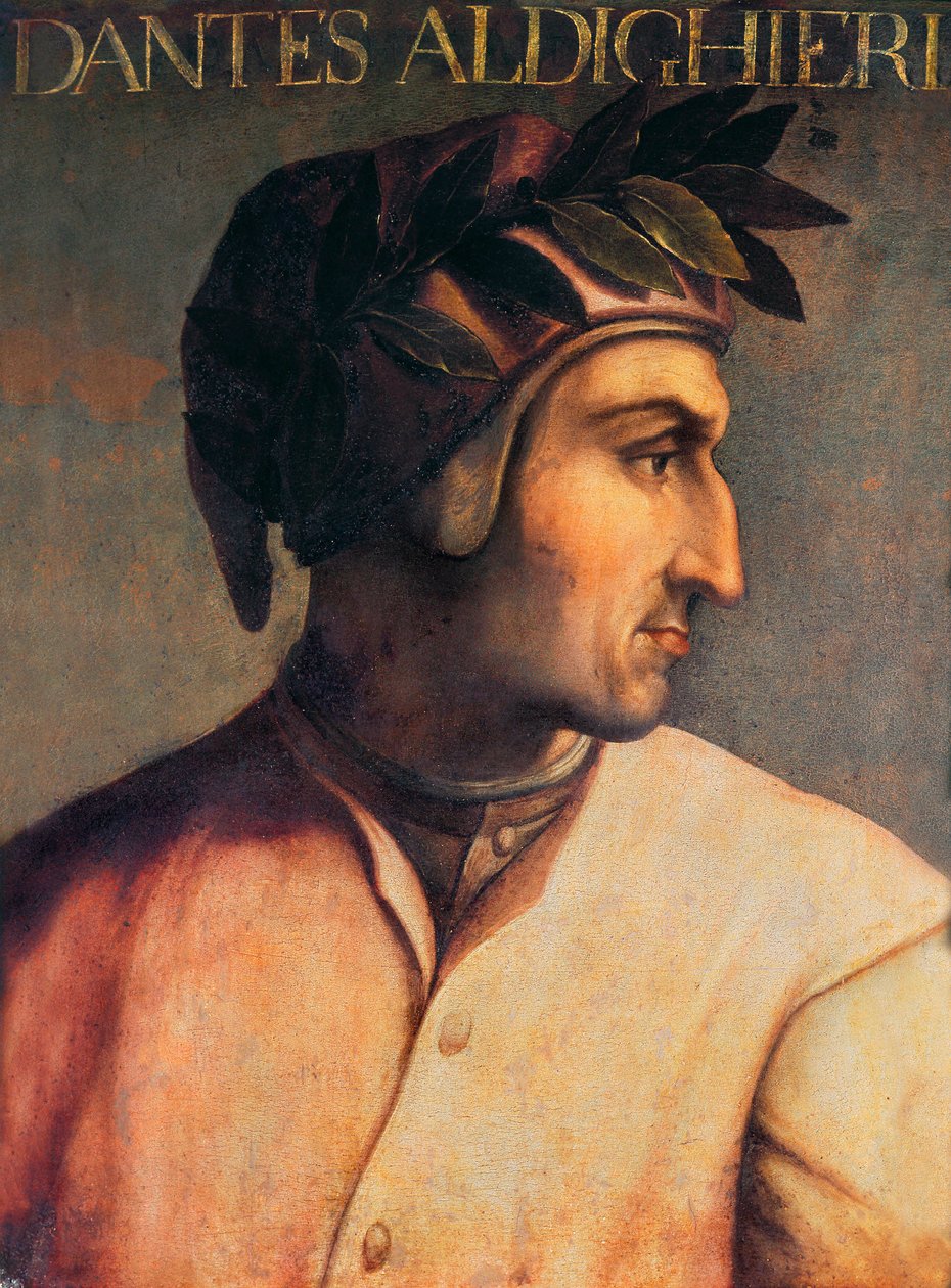 Portrett av Dante Alighieri (1265-1321) av Unknown artist